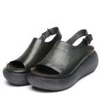 Comfortable ladies' round toe platform heightened casual sandals