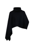 Pullover warm shawl, knitted cloak, thick irregular cloak, high collar with scarf, both men and women can use it.