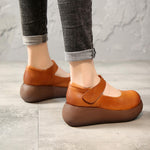 Comfortable women's shoes vintage cowhide booster shoes