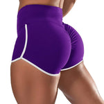 Lady's plus-size sexy solid color high-rise athletic running hip lift shorts