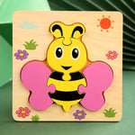 High Quality 3D Wooden Puzzles Educational Cartoon Animals Early Learning Cognition Intelligence Puzzle Game For Children Toys 22