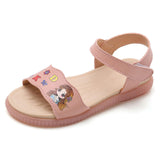 Sandals Girls Version CoreEnne Princess Shoes with Soft Soles ETé New Style Grand GarçOn Little Girl Student Beach Shoes