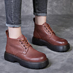 Comfortable women's high-top Martin boots Vintage casual cowhide boots