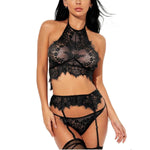 eyelashes Sexy three-point lace erotic lingerie