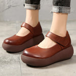 Comfortable women's shoes vintage cowhide booster shoes