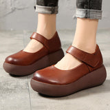 Comfortable women's shoes vintage cowhide booster shoes