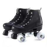 Double row skates White roller skates white PU wheel