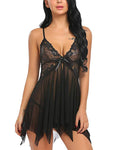 Mesh suspender erotic lingerie