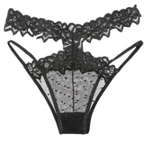 Lace lace low-rise panties Sexy transparent women's erotic panties