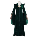 Green velvet cloak Halloween witch cosplay robe