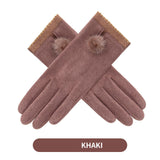 Winter Gloves Warm Touch Screen Riding Windproof Internal Plush Warm Catch Velvet Gloves Women Outdoor Gloves Spring