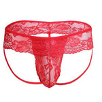 Men's lace flat-horned erotic panties