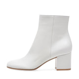 Women's Nude Boots With Thick Pu Heel