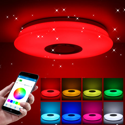 Smart Music LED Ceiling Light RGB Dimmable APP Remote Control Modern Bluetooth Light Bedroom Light