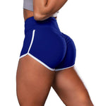 Lady's plus-size sexy solid color high-rise athletic running hip lift shorts