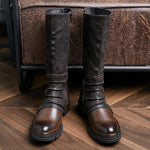 Low-heeled mid-barrel casual versatile men's boots in sizes 38 to 48