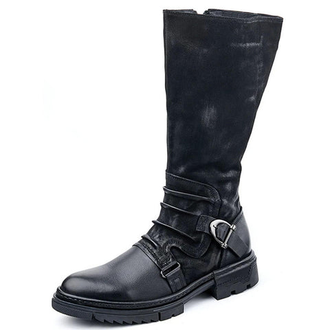 Low-heeled mid-barrel casual versatile men's boots in sizes 38 to 48