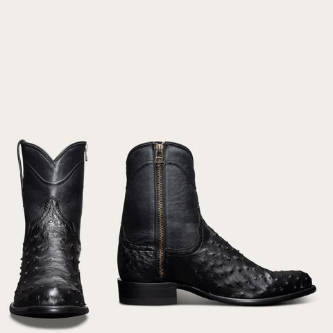 Low heel round toe Side zipper special material Men's casual versatile men's boots