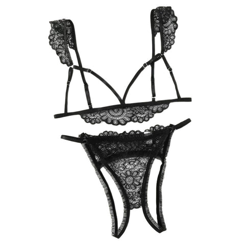 Sexy sheer three-point erotic lingerie