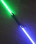 Lightsaber Double-Headed Lightsaber with Sound Effect Lightsaber Flash Double-Edged Sword Toy Blade92CM handle45CM