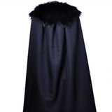 Medieval style black PU leather cape set