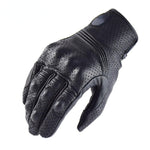 Men Motorcycle Gloves Leather Motocross Riding Gloves Vintage Black Bike Gloves Cycling Protective Gear Summer Winter