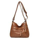 High Quality Ladies Soft Leather Shoulder Bag Multilayer Classic Crossbody Bag