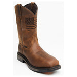 Square-toed low-heeled mid-barrel embroidered casual versatile men's boots 38 to 48 38 brown