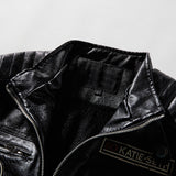 Men's leather jacket New men's pu jacket motorcycle suit plus fleece leather jacket for men