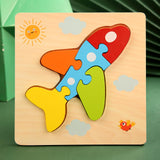 High Quality 3D Wooden Puzzles Educational Cartoon Animals Early Learning Cognition Intelligence Puzzle Game For Children Toys 22