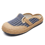 Linen straw casual shoes ethnic style embroidered shoes