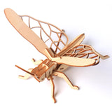 Baby Toy Montessori 3D Puzzle DIY Jigsaw Board Wooden Puzzle Insect Animal Handmade Educational Assembly Toy Gift for Children bees