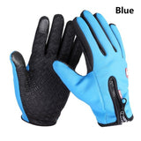 Outdoor Fishing Waterproof Mens Gloves Touch Screen Women Sport Ridding Windproof Breathable Non-Slip Gloves Lady Ski Autumn