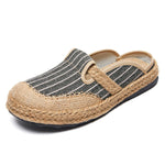 Linen straw casual shoes ethnic style embroidered shoes