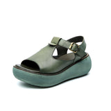 Comfortable platform women's vintage round toe sandals