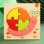 High Quality 3D Wooden Puzzles Educational Cartoon Animals Early Learning Cognition Intelligence Puzzle Game For Children Toys 22
