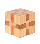 IQ Brain Teaser Kong Ming Lock 3D Wooden Interlocking Burr Puzzles Game Toy Bamboo Small Size For Adults Kids S09