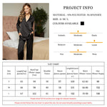 Black Sleepwear Female Satin 2 Piece Set Solid Women Pajamas Loose Pants Casual Home Suit Sets Nightwear Winter Pocket L Champagne