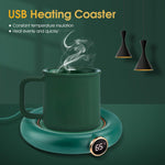 Heating Warm Cup Mat Constant Temperature Coaster 3 Gear Digital Display Adjustment Timing Heater for Coffee Milk Tea