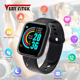 Montre intelligente Y68 Bluetooth Fitness Tracker Sports Watch Surveillance de la fréquence cardiaque Pression artérielle