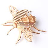 Baby Toy Montessori 3D Puzzle DIY Jigsaw Board Wooden Puzzle Insect Animal Handmade Educational Assembly Toy Gift for Children bees