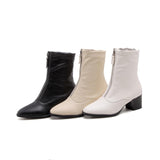 Women's boots square toe Chung heel women's shoes European and American fashion boots