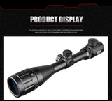4-14x44 Scope Tactical Optic Cross Sight Green Red Illuminated Riflescope Hunting Rifle Scope for Sniper Air Guns