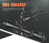 ER 4-16X44 SF Hunting Riflescope Side Parallax Glass Etched Reticle Turrets Lock Reset Built-in Bubb Level Rifle Scope