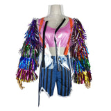 Zipper-type transparent jacket Suitable for prop costumes playing the role of a clown girl