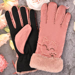 Winter gloves women's touch screen waterproof outdoor leather thick warm gloves women stretch mittens