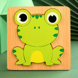 High Quality 3D Wooden Puzzles Educational Cartoon Animals Early Learning Cognition Intelligence Puzzle Game For Children Toys 22