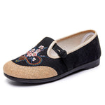 Linen woven cloth shoes Ethnic style embroidered shoes