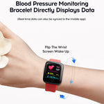 Digital smartwatch with blood pressure monitor heart rate and physical activity tracking