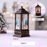 Santa Claus Snowman Lantern Light Merry Christmas Decor For Home Christmas Tree Ornament Xmas Gifts Navidad